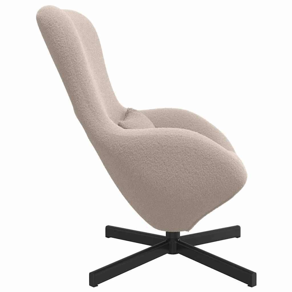 Egg Chair 63 X 73 X 90 Cm Curly Wool-Like Fabric